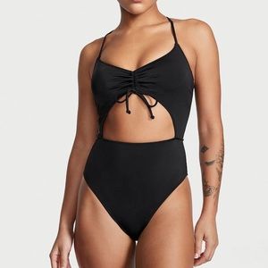VS RUCHED SHINE CUTOUT ONE PIECE SWIMSUIT XXL NWT